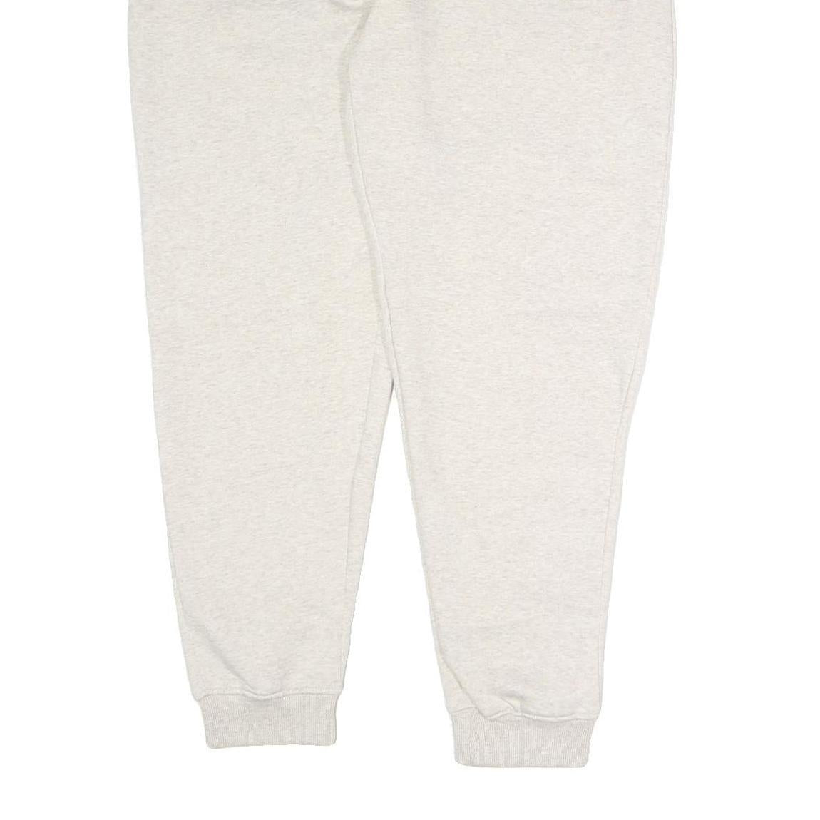 DESIGN BY M-17 Womens Joggers Cream L W36 L29 Cotton Blend Regular Tapered Fit