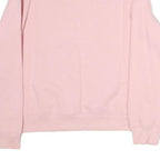 TOMMY JEANS Womens Pink Cotton Crew Neck Sweatshirt S Logo Print Casual