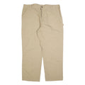 CARHARTT Mens Cotton Blend Beige Relaxed Straight Trousers W42 L30 Workwear