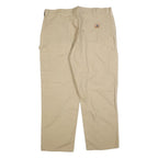 CARHARTT Mens Cotton Blend Beige Relaxed Straight Trousers W42 L30 Workwear