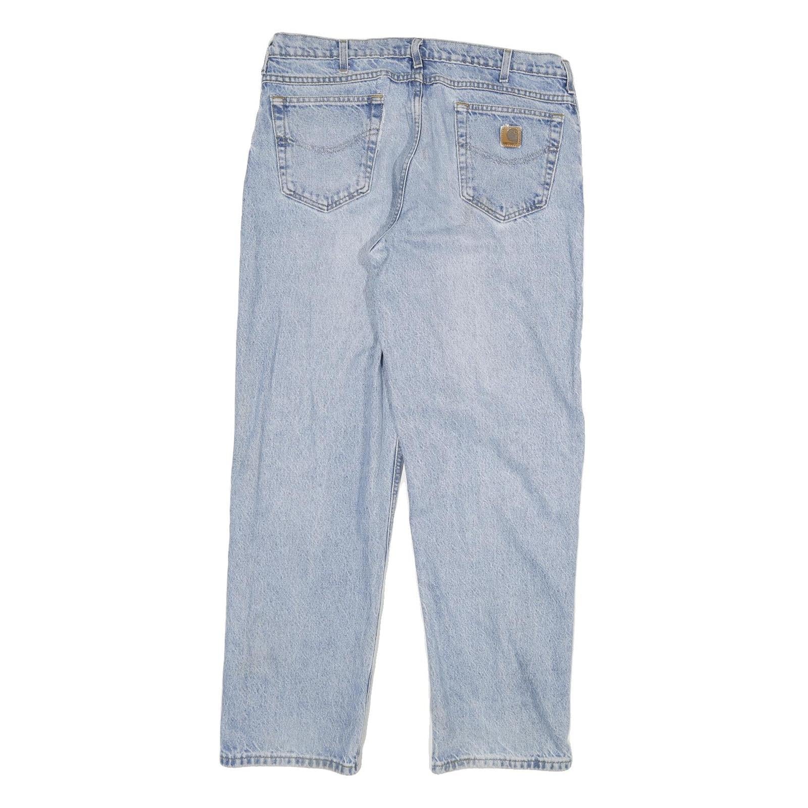 CARHARTT Mens Jeans Blue Relaxed Straight Denim Medium W36 L31 Casual Durable
