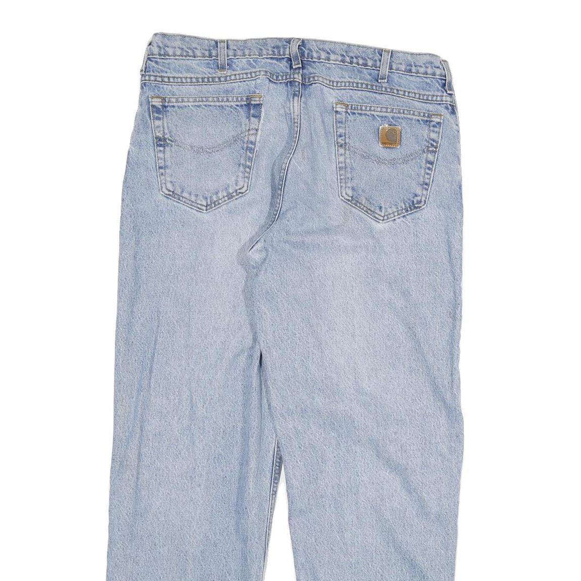 CARHARTT Mens Jeans Blue Relaxed Straight Denim Medium W36 L31 Casual Durable