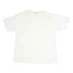 STAFFORD Mens White Plain Cotton T-Shirt 2XL Short Sleeve V-Neck Casual Basic