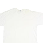 STAFFORD Mens White Plain Cotton T-Shirt 2XL Short Sleeve V-Neck Casual Basic