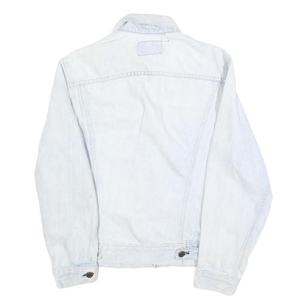 LEVI'S Womens White Denim Jacket S Cotton Button Plain Classic Casual
