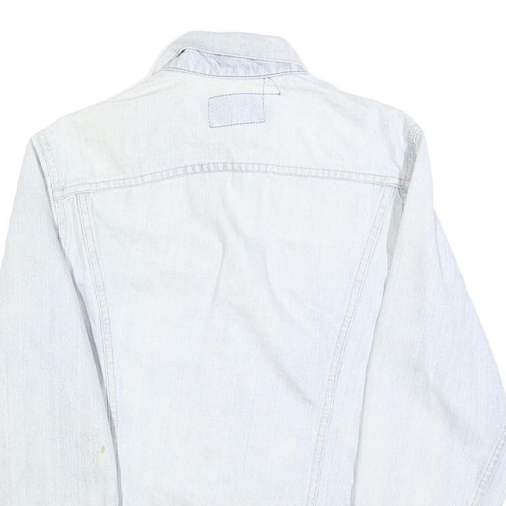 LEVI'S Womens White Denim Jacket S Cotton Button Plain Classic Casual