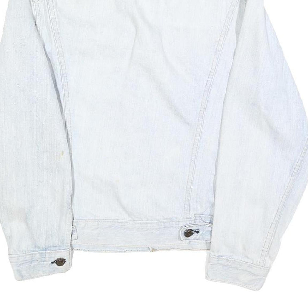 LEVI'S Womens White Denim Jacket S Cotton Button Plain Classic Casual