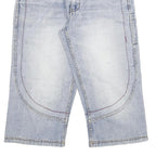 SOUTHERN Mens Cotton Blend Blue Casual Denim Shorts XL W34 Stylish Sewn