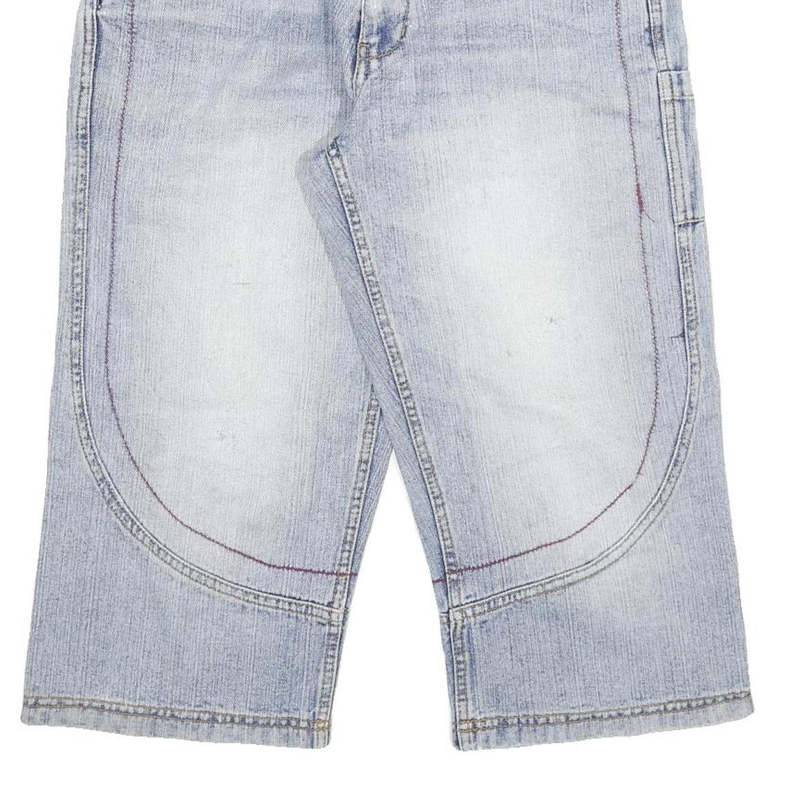 SOUTHERN Mens Cotton Blend Blue Casual Denim Shorts XL W34 Stylish Sewn