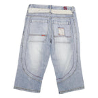 SOUTHERN Mens Cotton Blend Blue Casual Denim Shorts XL W34 Stylish Sewn