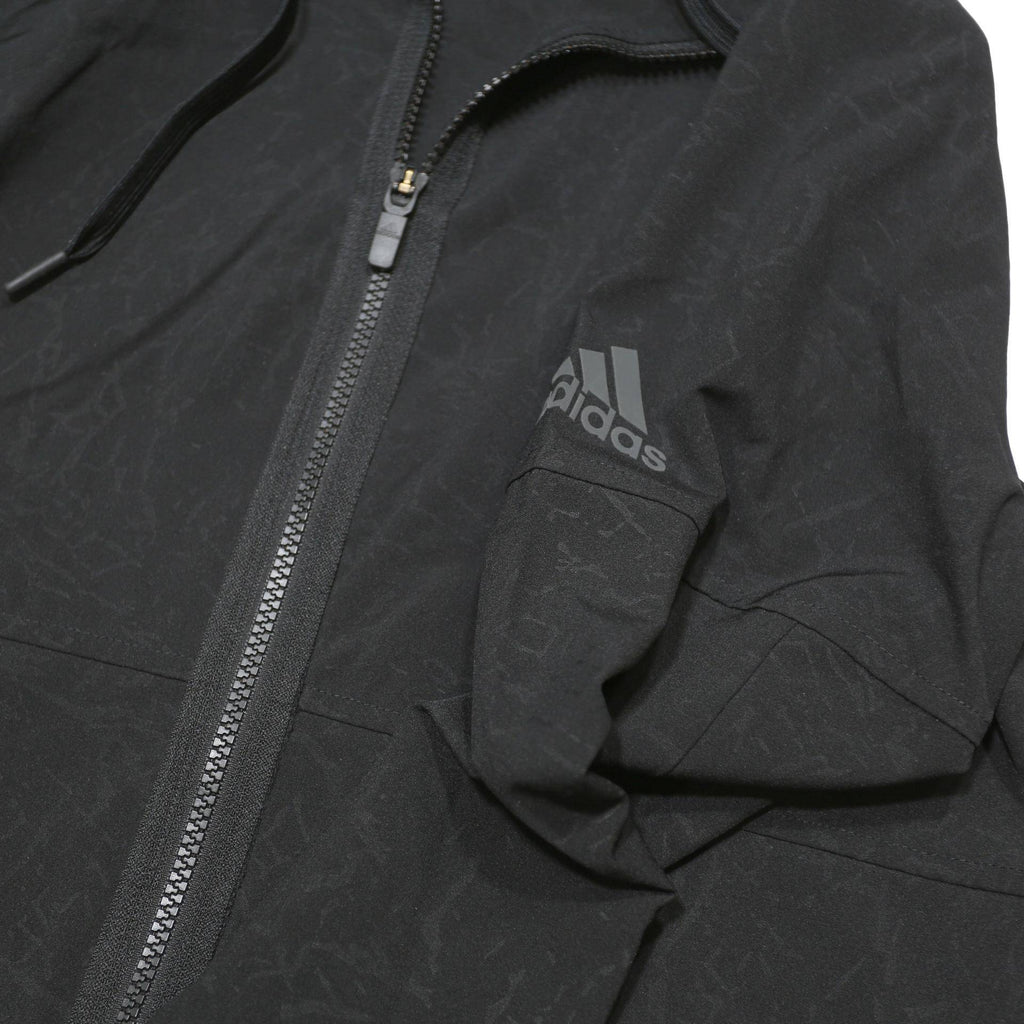 ADIDAS Womens Black Hooded Zip Jacket S Polyester Lightweight Hooded Activewear