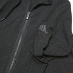 ADIDAS Womens Black Hooded Zip Jacket S Polyester Lightweight Hooded Activewear