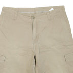 CARHARTT Mens Shorts Beige Cargo Plain L W36 Workwear Durable Cotton Blend