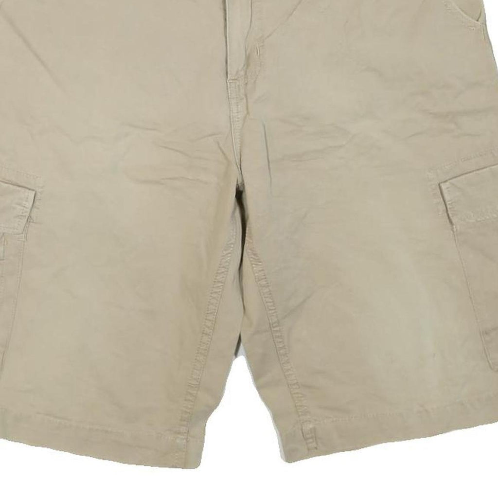 CARHARTT Mens Shorts Beige Cargo Plain L W36 Workwear Durable Cotton Blend