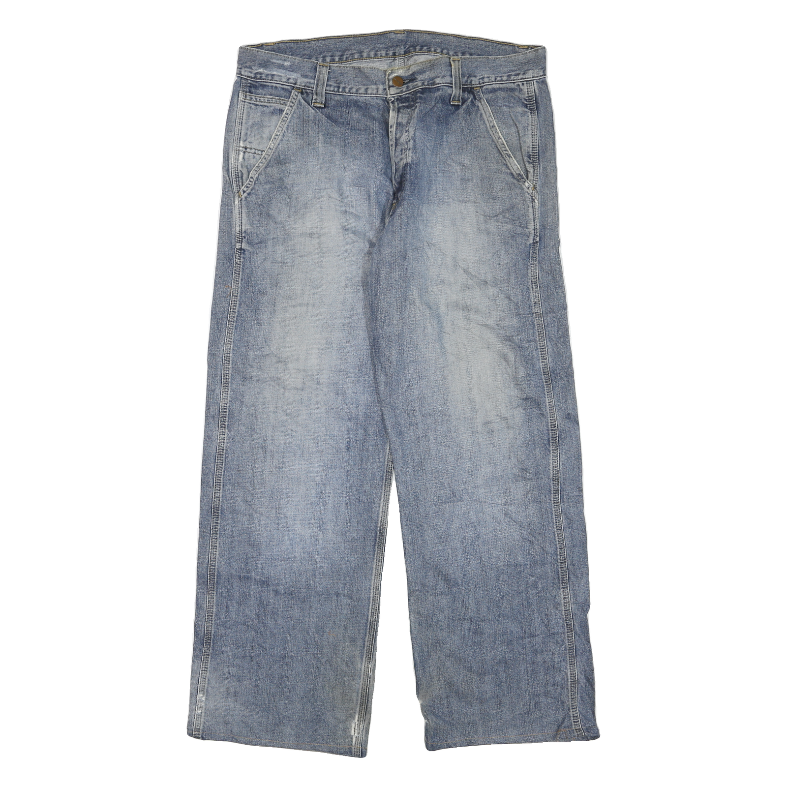 CARHARTT Mens Jeans Blue Regular Straight Denim Light W36 L30 Workwear