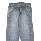 CARHARTT Mens Jeans Blue Regular Straight Denim Light W36 L30 Workwear
