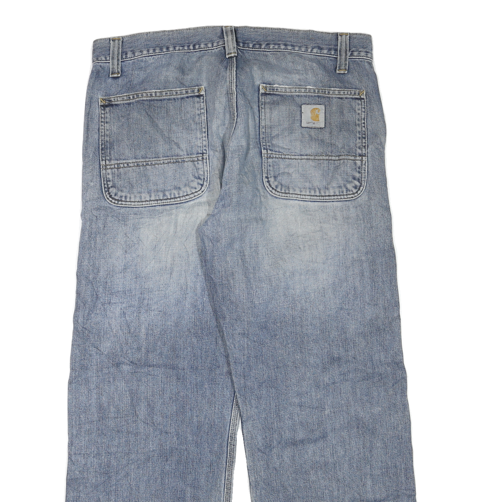 CARHARTT Mens Jeans Blue Regular Straight Denim Light W36 L30 Workwear