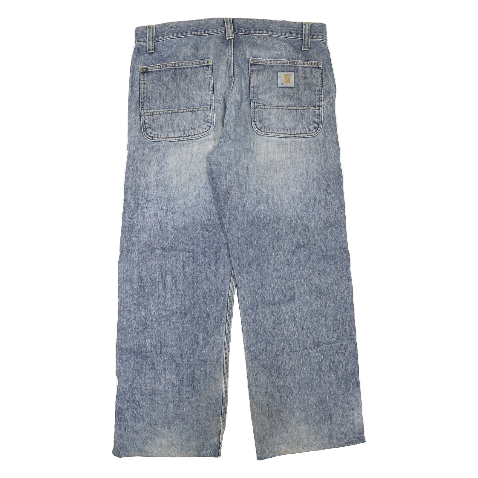 CARHARTT Mens Jeans Blue Regular Straight Denim Light W36 L30 Workwear
