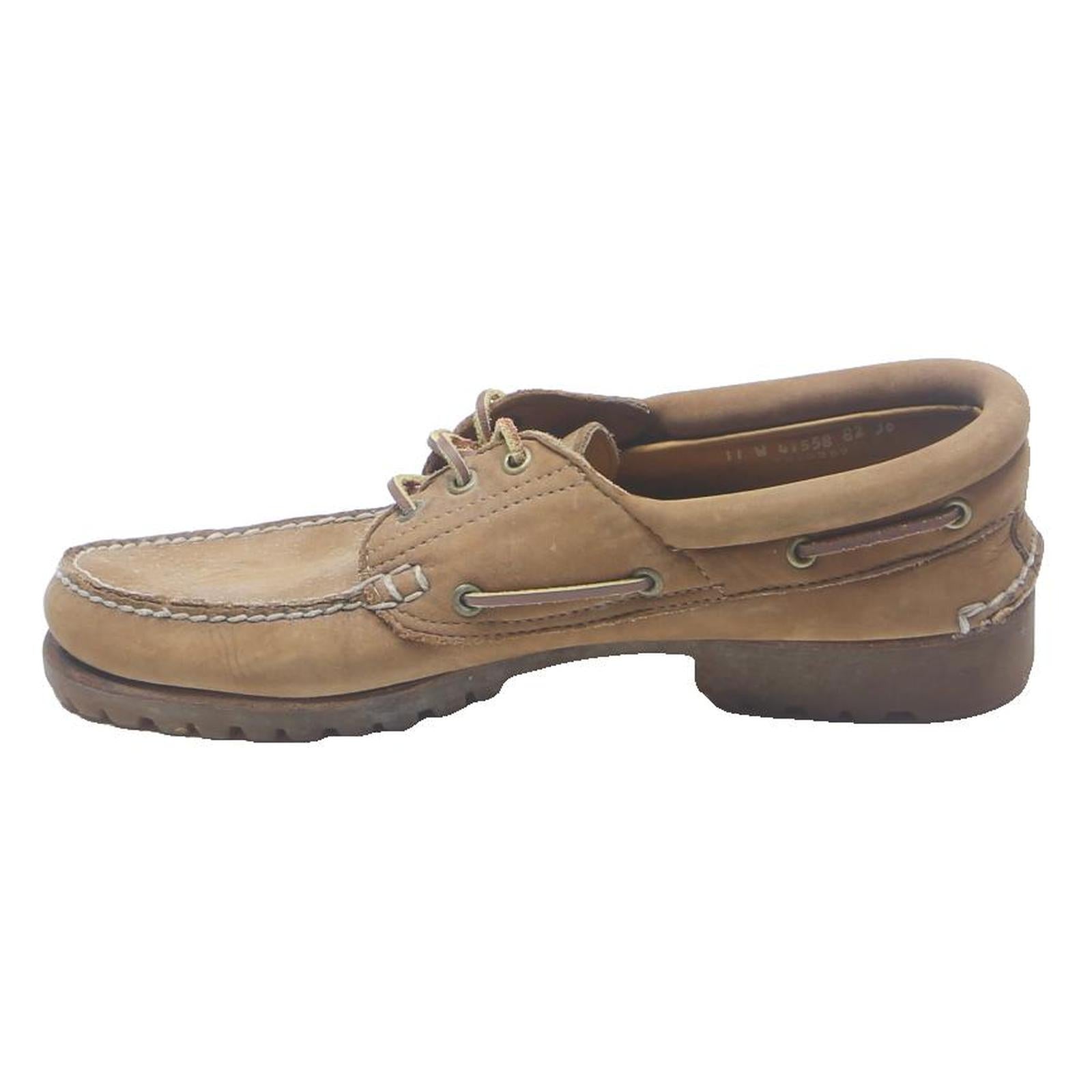 TIMBERLAND Classic Boat Shoes Mens Leather Tan UK 11 Casual Loafers