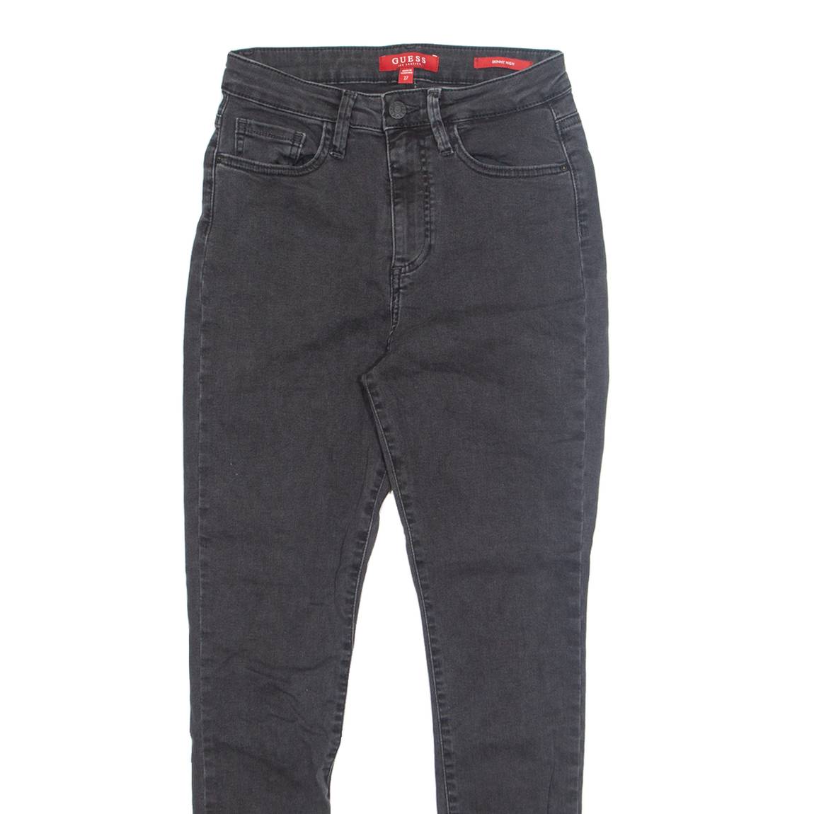 GUESS Womens Jeans Grey Slim Skinny Stone Wash W27 L28