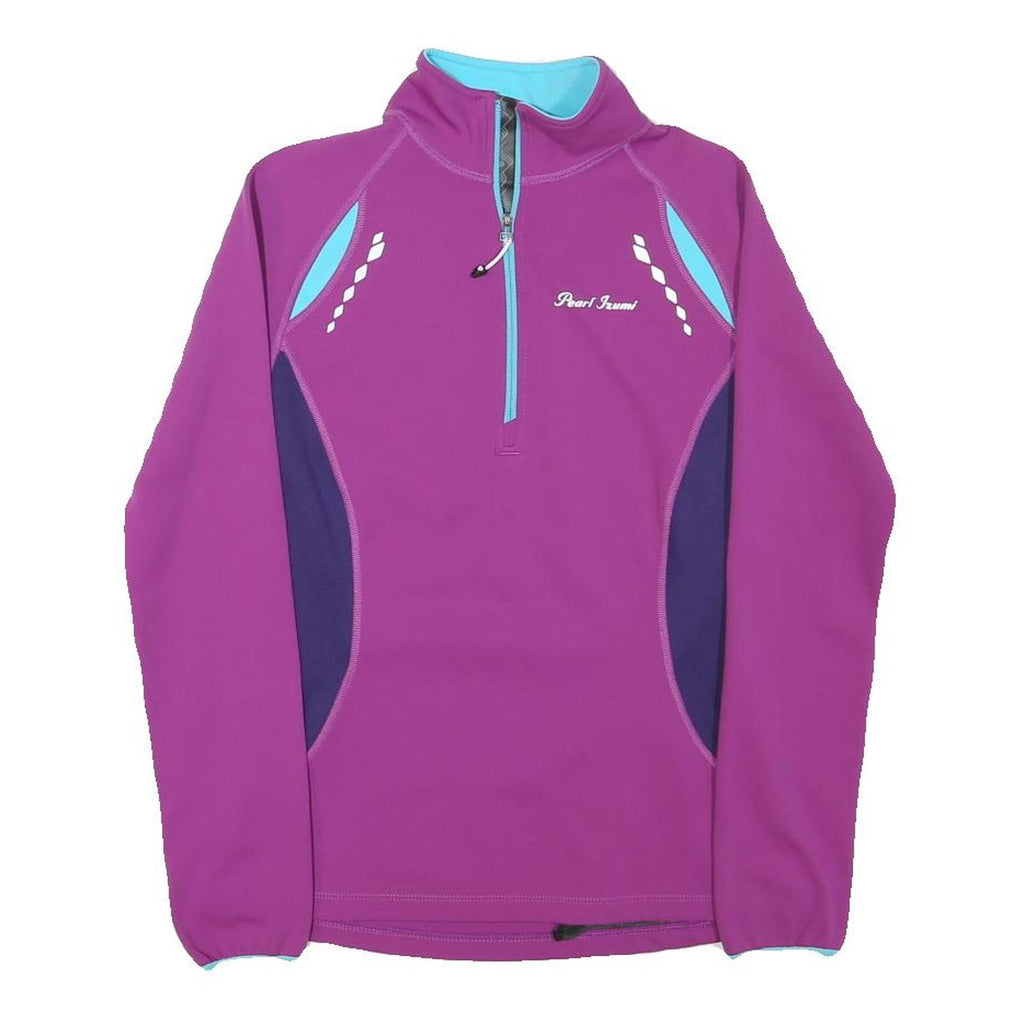 PEARL IZUMI Womens Purple & Blue 1/4 Zip Sweatshirt S Cycling Activewear