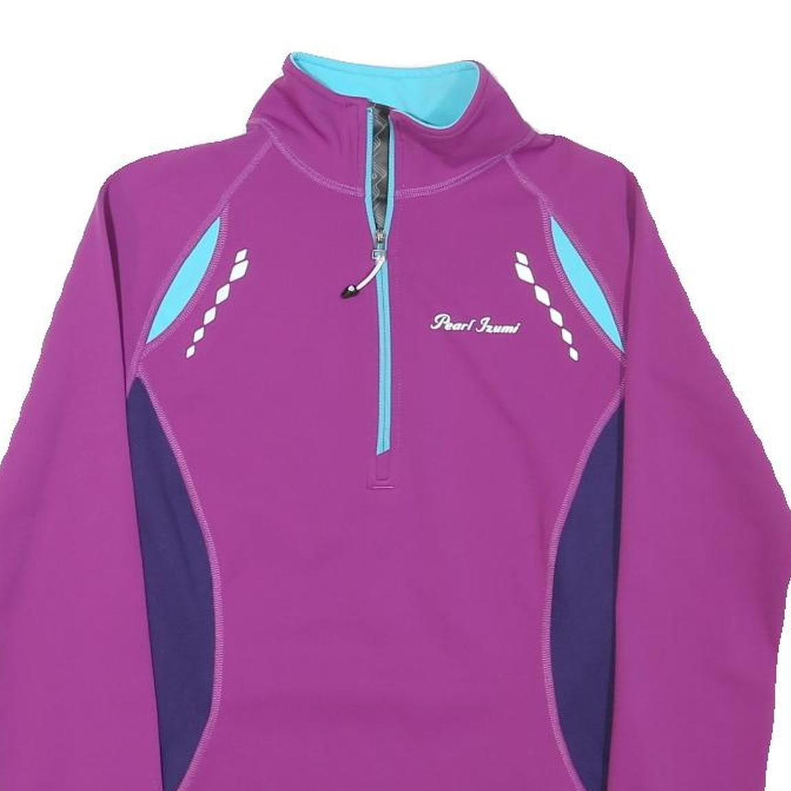 PEARL IZUMI Womens Purple & Blue 1/4 Zip Sweatshirt S Cycling Activewear