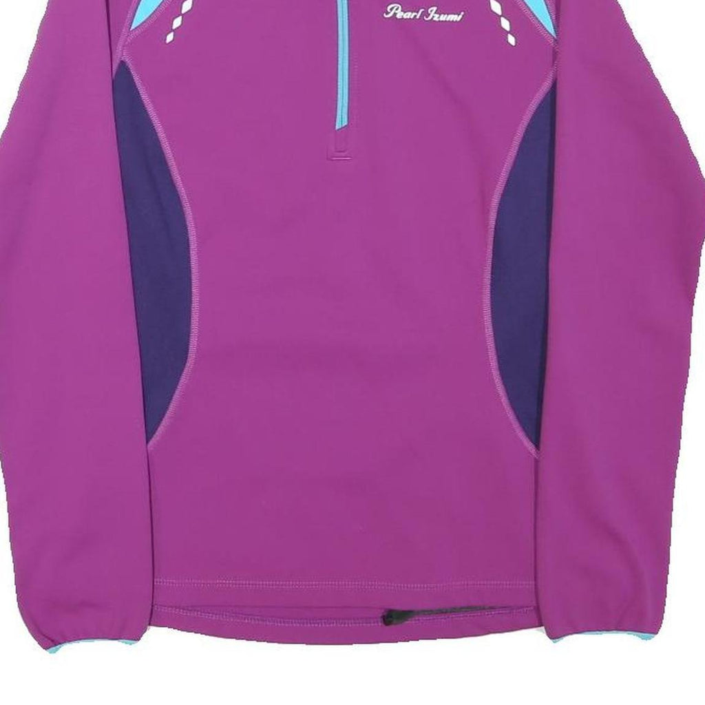 PEARL IZUMI Womens Purple & Blue 1/4 Zip Sweatshirt S Cycling Activewear