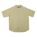 TIMBERLAND Mens Beige Check Shirt XL Cotton Blend Casual Short Sleeve