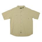 TIMBERLAND Mens Beige Check Shirt XL Cotton Blend Casual Short Sleeve