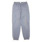 COS Mens Polyester Blend Grey Regular Fit Cargo Trousers W28 L28 Elasticated