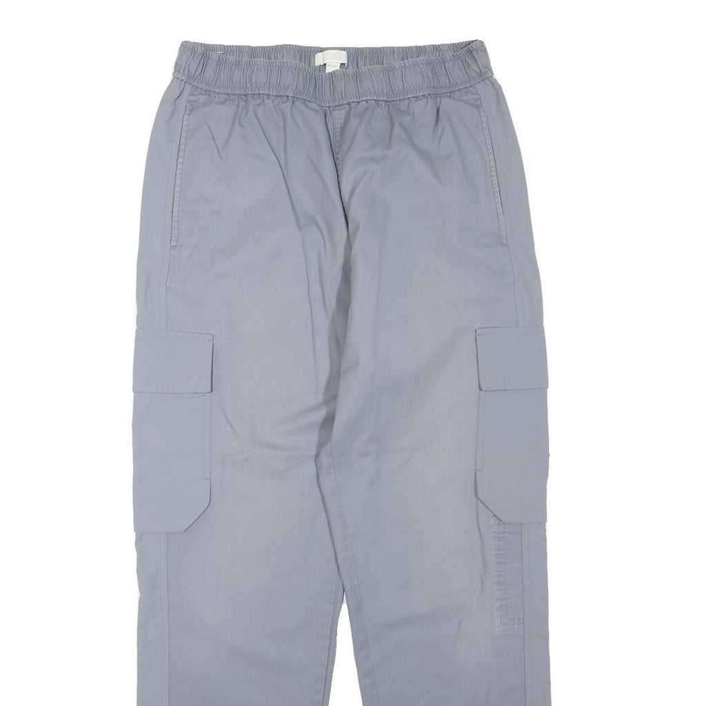 COS Mens Polyester Blend Grey Regular Fit Cargo Trousers W28 L28 Elasticated