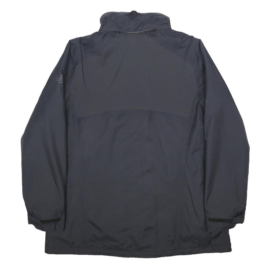 JACK WOLFSKIN Fleece Lined Womens Black Outdoor Jacket UK 20 Polyamide Zip