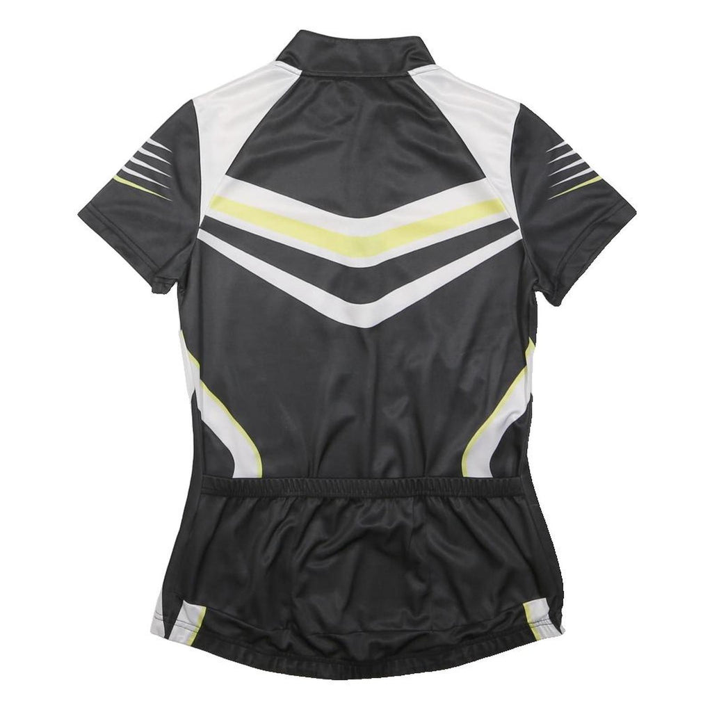 CRIVIT Mens Black & White Cycling T-Shirt S Short Sleeve Half Zip Sports