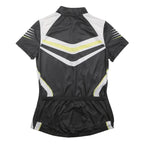 CRIVIT Mens Black & White Cycling T-Shirt S Short Sleeve Half Zip Sports