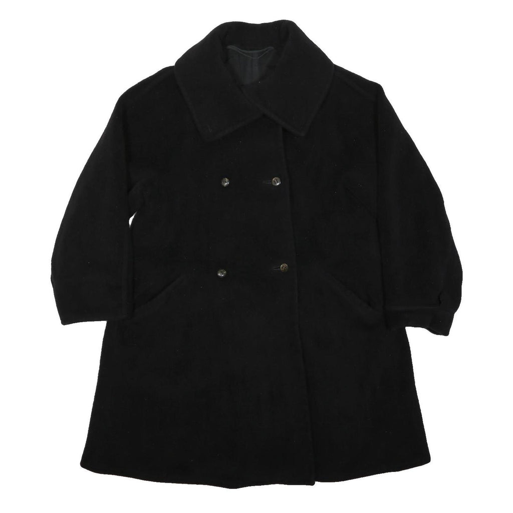 MAX MARA Womens Black Coach Jacket M Woven Plain Button-Up Long Sleeve Pockets