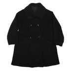 MAX MARA Womens Black Coach Jacket M Woven Plain Button-Up Long Sleeve Pockets