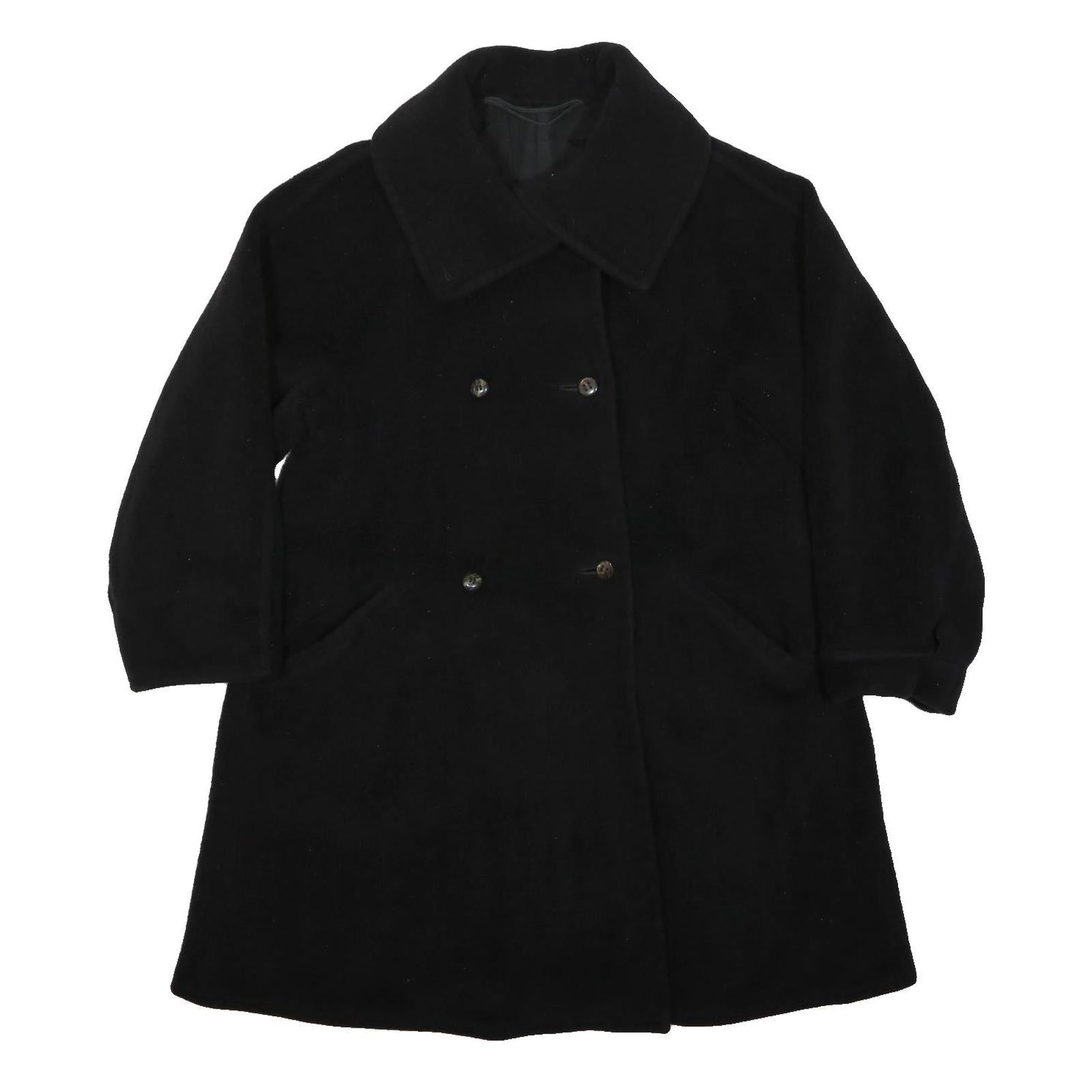MAX MARA Womens Black Coach Jacket M Woven Plain Button-Up Long Sleeve Pockets
