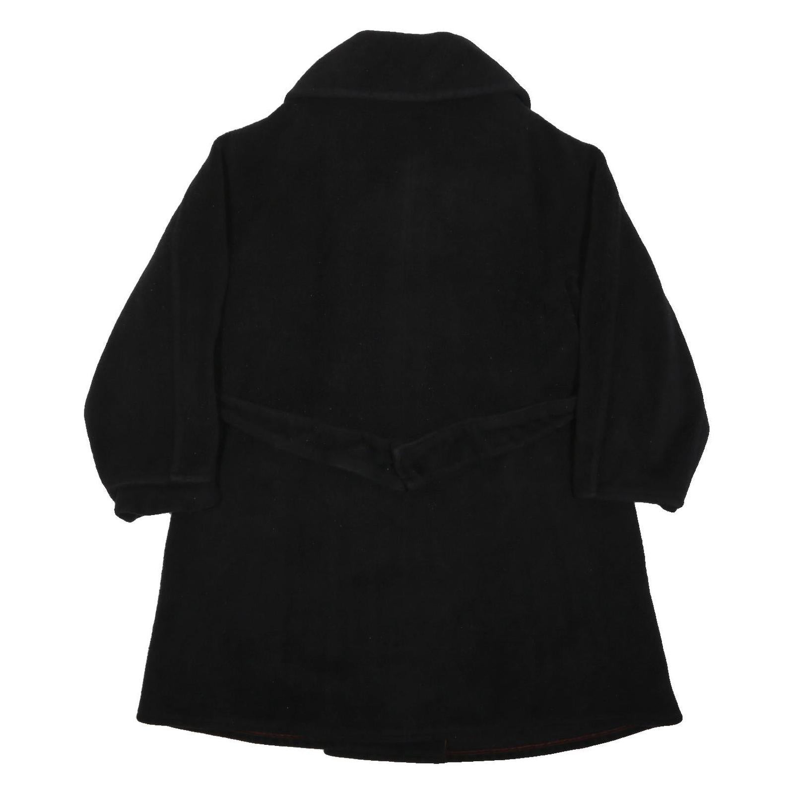 MAX MARA Womens Black Coach Jacket M Woven Plain Button-Up Long Sleeve Pockets