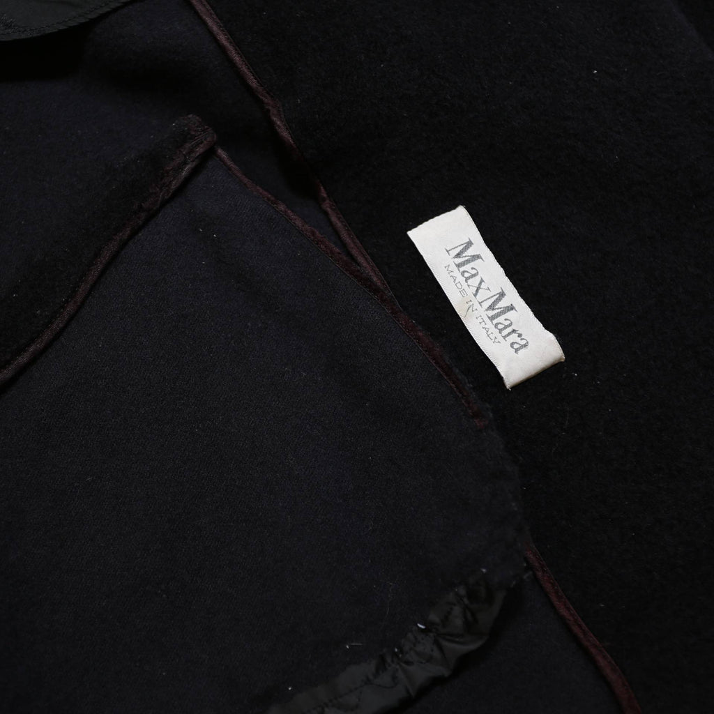 MAX MARA Womens Black Coach Jacket M Woven Plain Button-Up Long Sleeve Pockets
