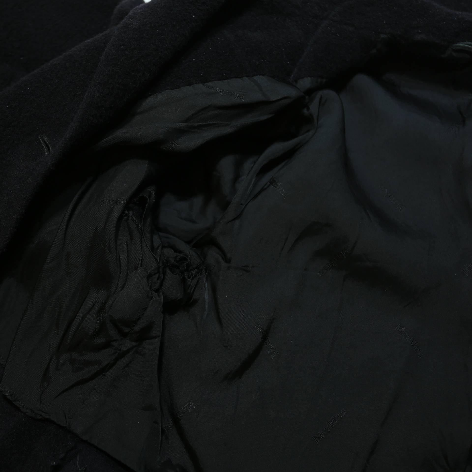 MAX MARA Womens Black Coach Jacket M Woven Plain Button-Up Long Sleeve Pockets
