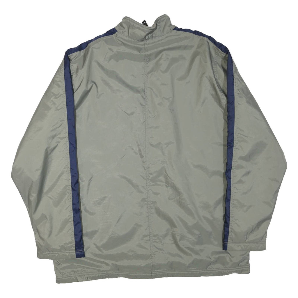 NIKE Mens Grey & Navy Lightweight Zip Jacket XL Polyester Blend Plain Casual