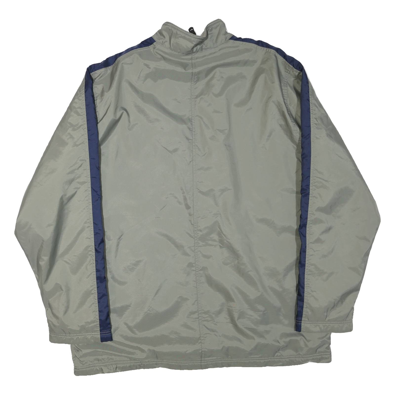 NIKE Mens Grey & Navy Lightweight Zip Jacket XL Polyester Blend Plain Casual