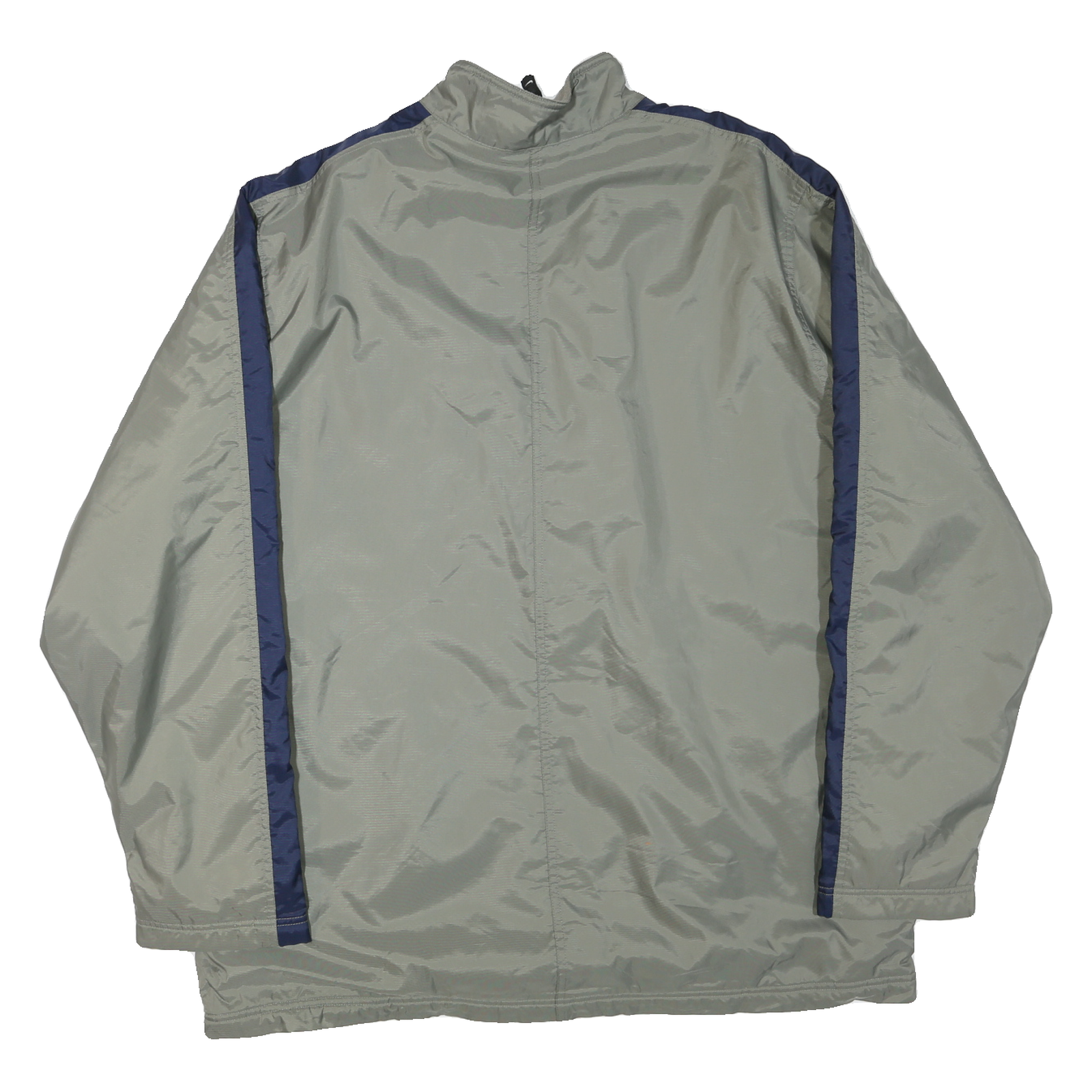 NIKE Mens Grey & Navy Lightweight Zip Jacket XL Polyester Blend Plain Casual