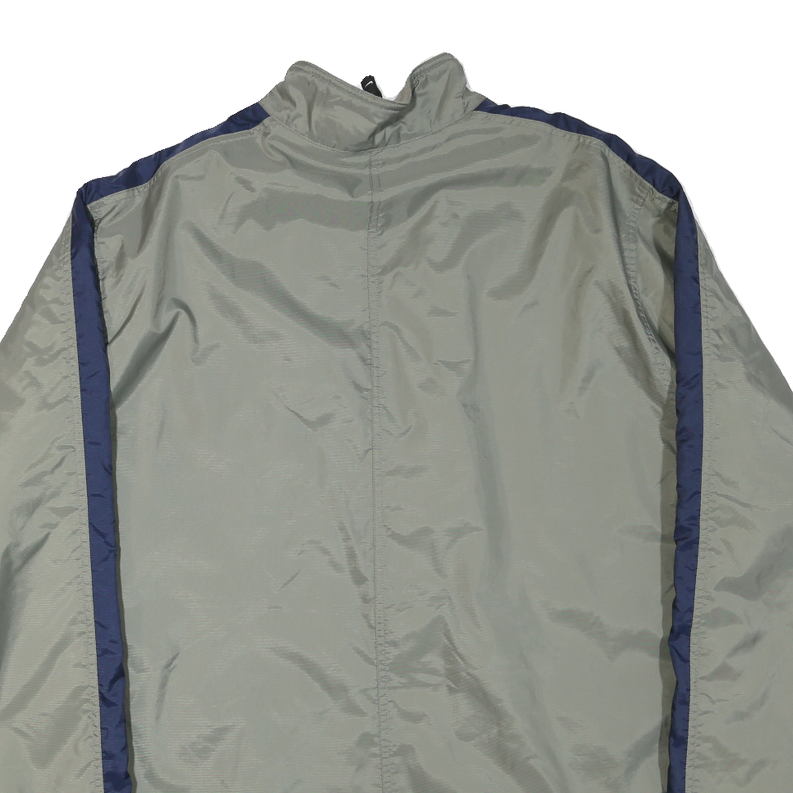 NIKE Mens Grey & Navy Lightweight Zip Jacket XL Polyester Blend Plain Casual