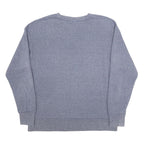 NIKE Mens Blue Crew Neck L Sweatshirt Cotton Blend Pullover Classic Logo
