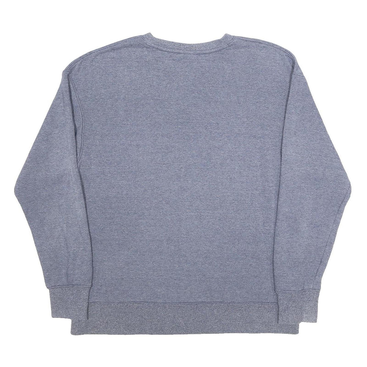 NIKE Mens Blue Crew Neck L Sweatshirt Cotton Blend Pullover Classic Logo