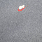 NIKE Mens Blue Crew Neck L Sweatshirt Cotton Blend Pullover Classic Logo