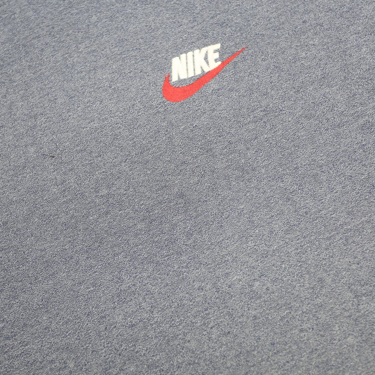NIKE Mens Blue Crew Neck L Sweatshirt Cotton Blend Pullover Classic Logo