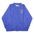 LUNA PIER Mens Blue Nylon Jacket L Button Plain Casual Lightweight