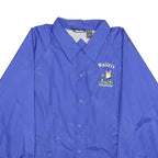 LUNA PIER Mens Blue Nylon Jacket L Button Plain Casual Lightweight